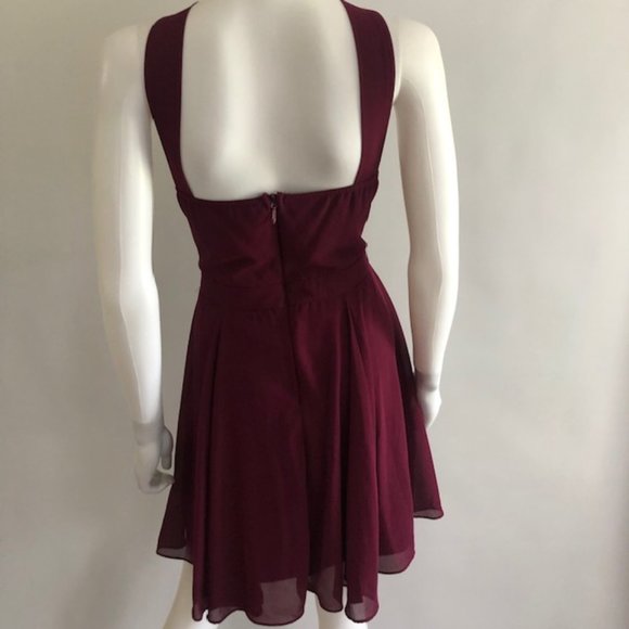 LULU'S FOREVERMORE MAROON DRESS SIZE XLARGE - Picture 5 of 6